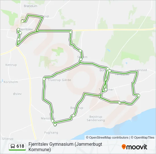 618 Bus Line Map