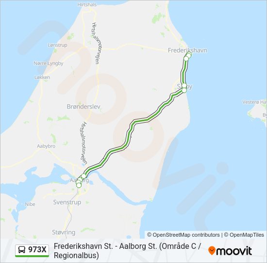 973X Bus Line Map