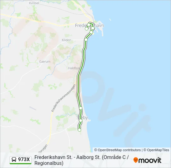 973X Bus Line Map