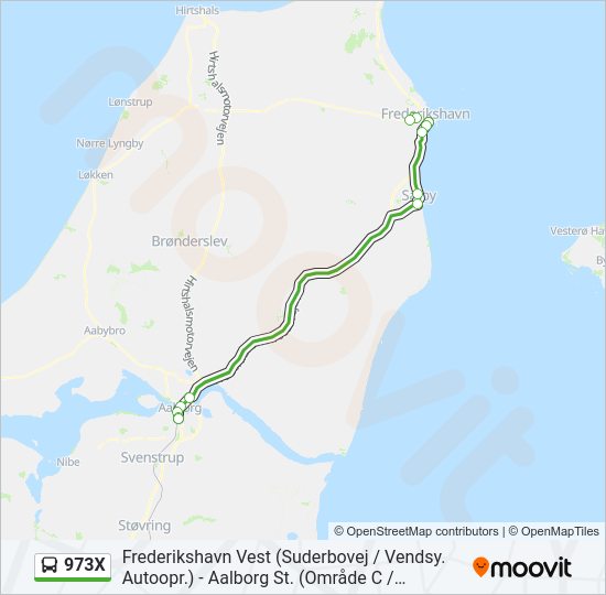 973X bus Line Map