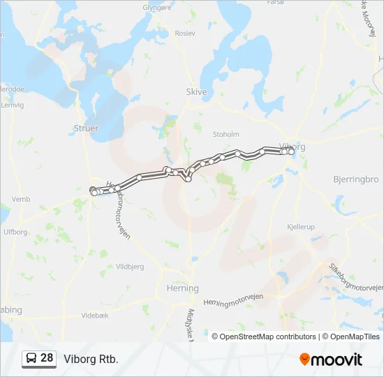 28 Bus Line Map