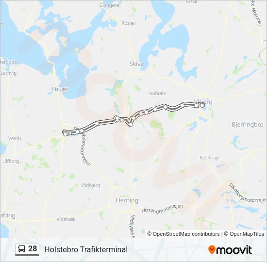 28 Bus Line Map