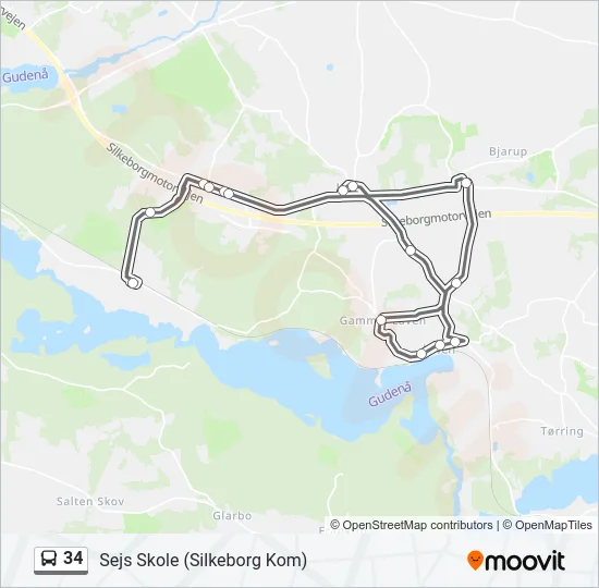 34 Bus Line Map