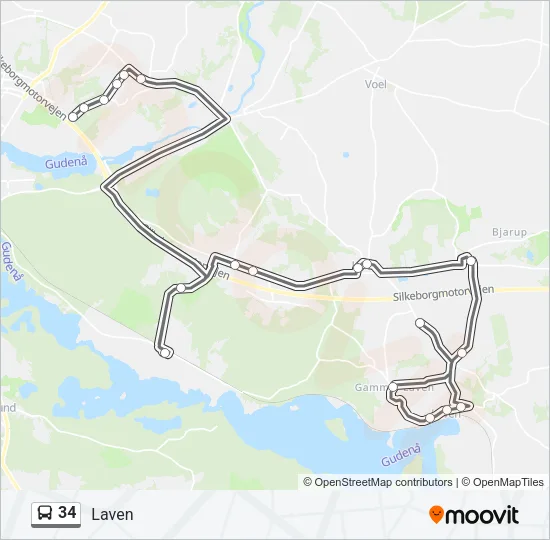 34 Bus Line Map