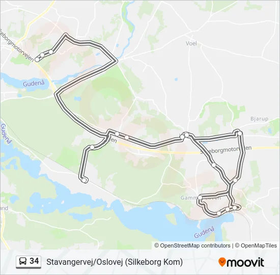 34 Bus Line Map