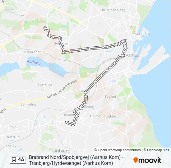 4A bus Linjekort