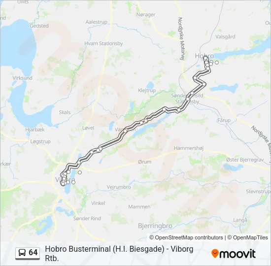 64 Bus Line Map