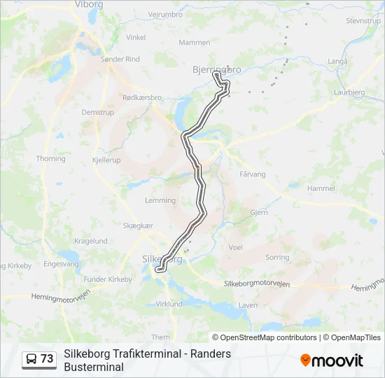 73 Bus Line Map