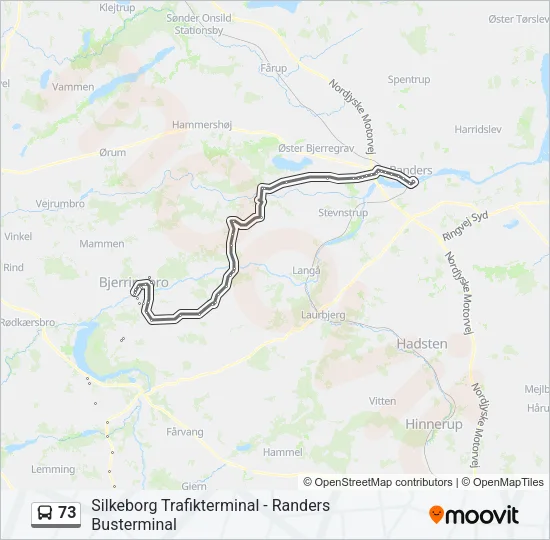 73 Bus Line Map