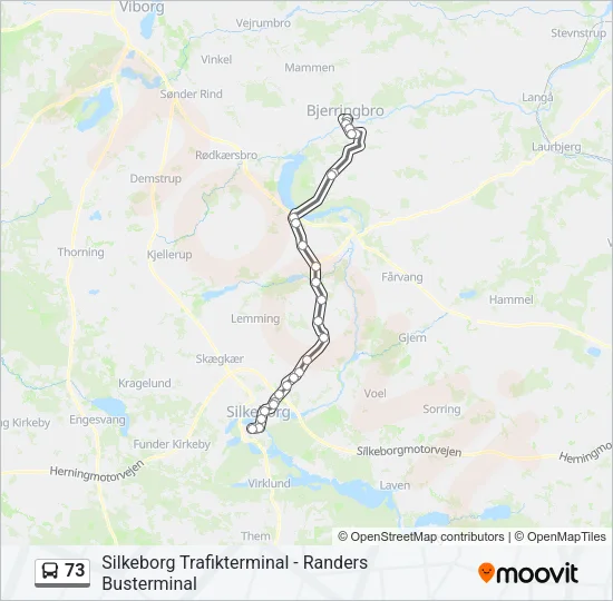 73 Bus Line Map