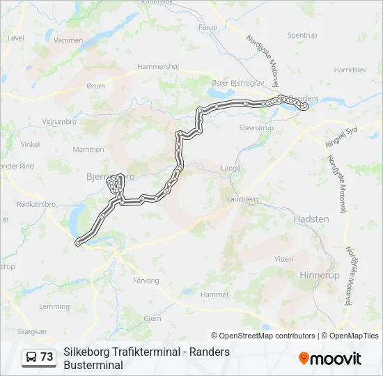 73 Bus Line Map