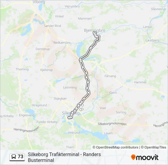 73 Bus Line Map
