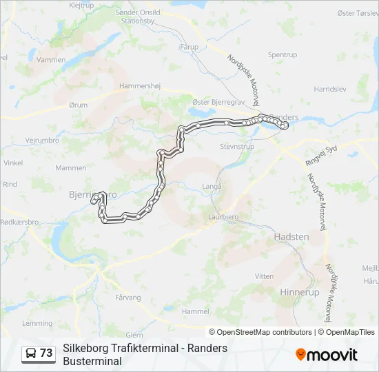 73 Bus Line Map