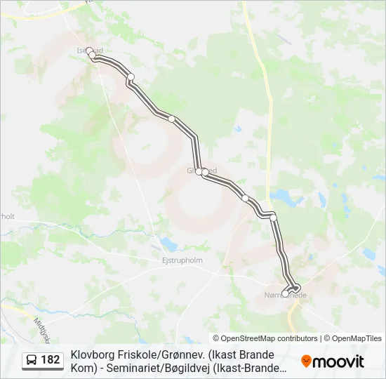 182 Bus Line Map