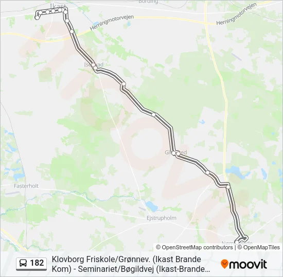 182 Bus Line Map