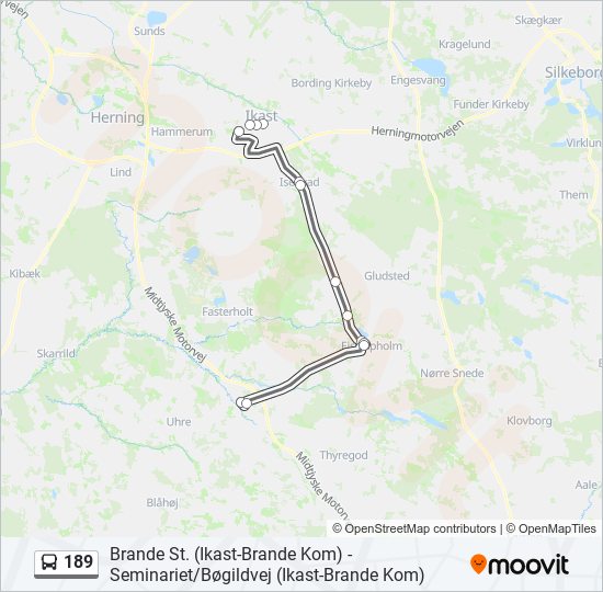 189 bus Line Map