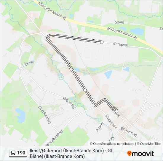 190 Bus Line Map