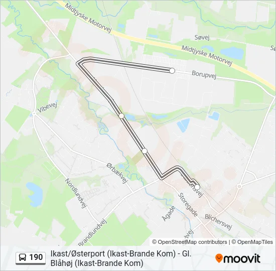190 Bus Line Map