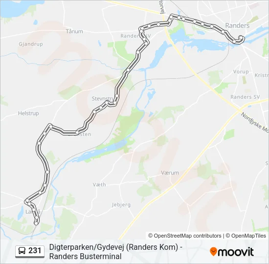231 Bus Line Map