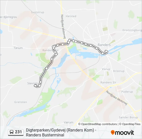 231 Bus Line Map