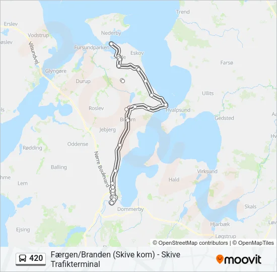 420 Bus Line Map