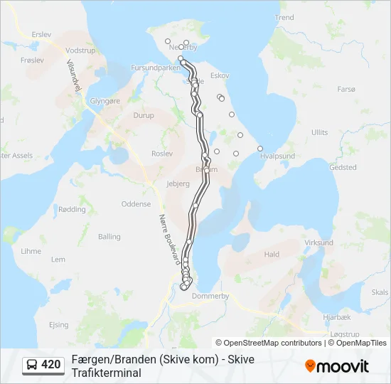 420 Bus Line Map