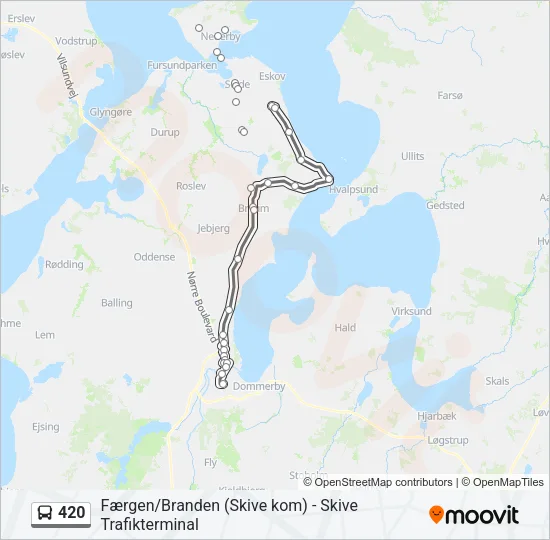 420 Bus Line Map