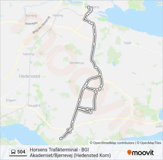 504 Bus Line Map