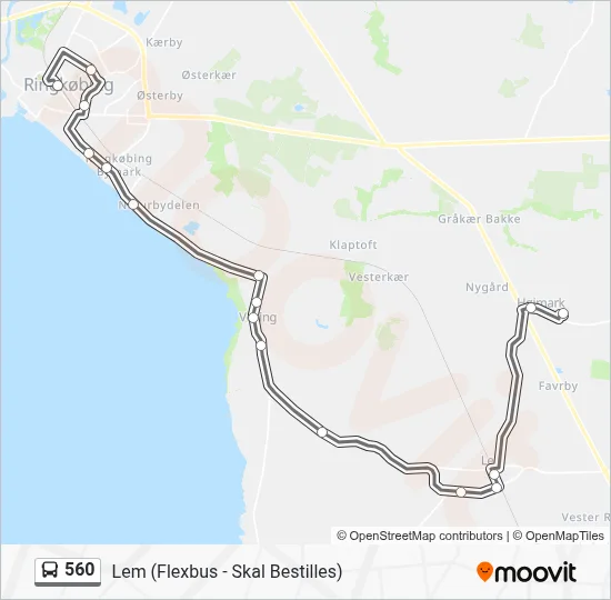 560 Bus Line Map