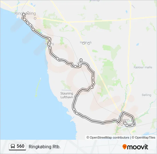 560 Bus Line Map