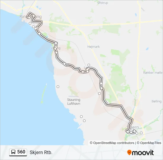 560 Bus Line Map