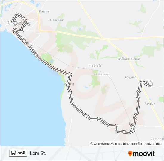 560 Bus Line Map