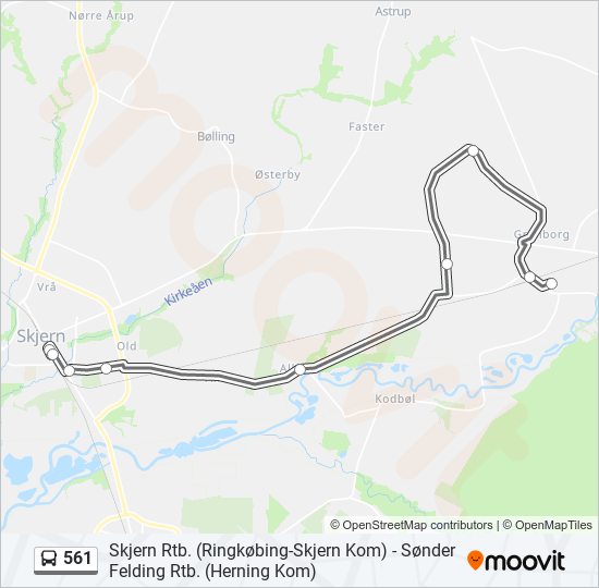 561 bus Line Map