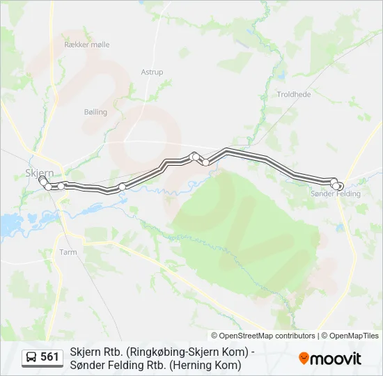 561 Bus Line Map