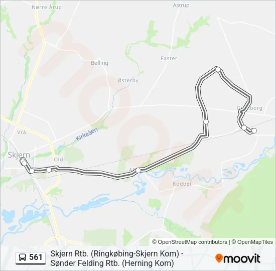 561 Bus Line Map