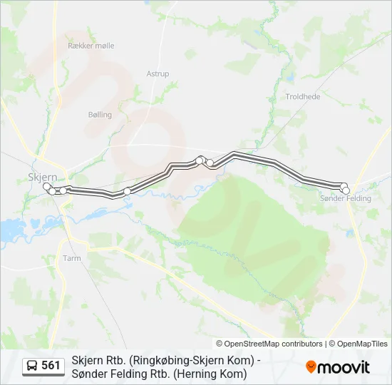 561 Bus Line Map