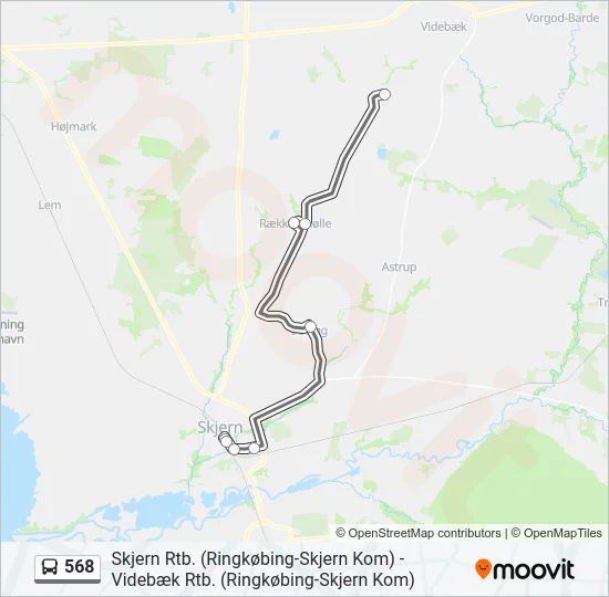 568 Bus Line Map