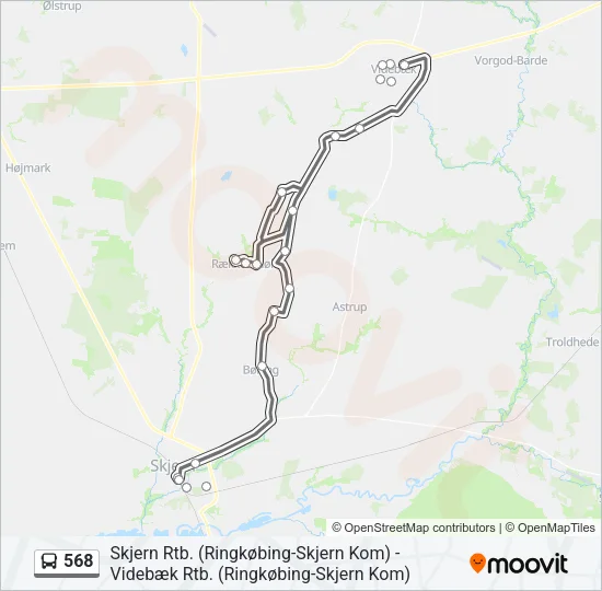 568 Bus Line Map
