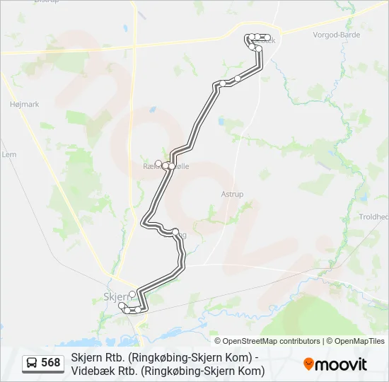568 Bus Line Map