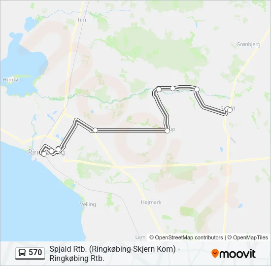 570 Bus Line Map