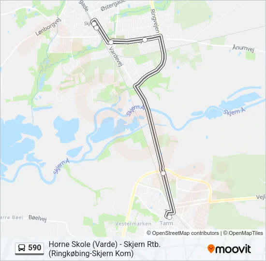 590 Bus Line Map