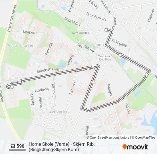 590 Bus Line Map