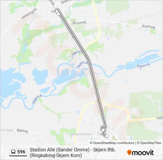 596 Bus Line Map