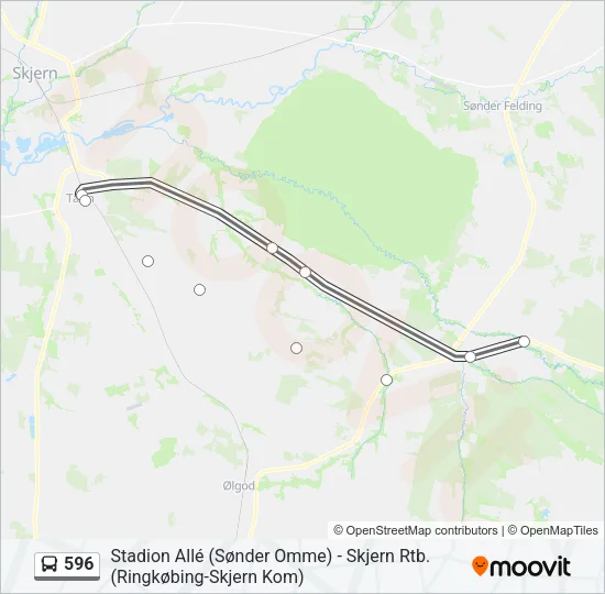 596 Bus Line Map