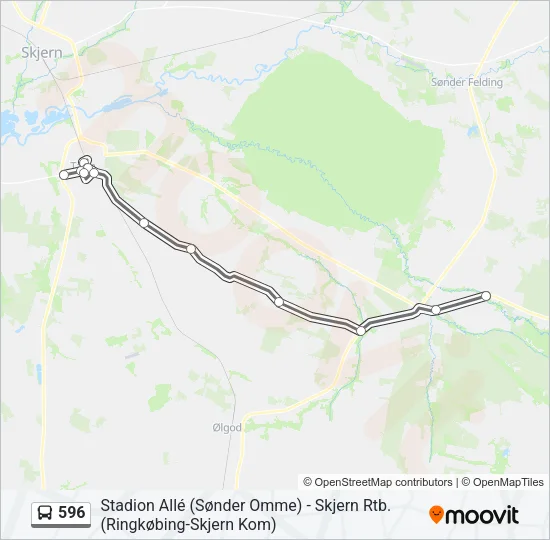 596 Bus Line Map