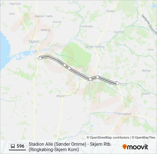 596 Bus Line Map