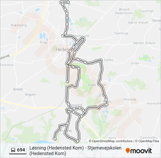 694 Bus Line Map