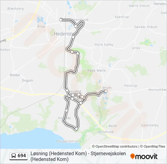 694 Bus Line Map