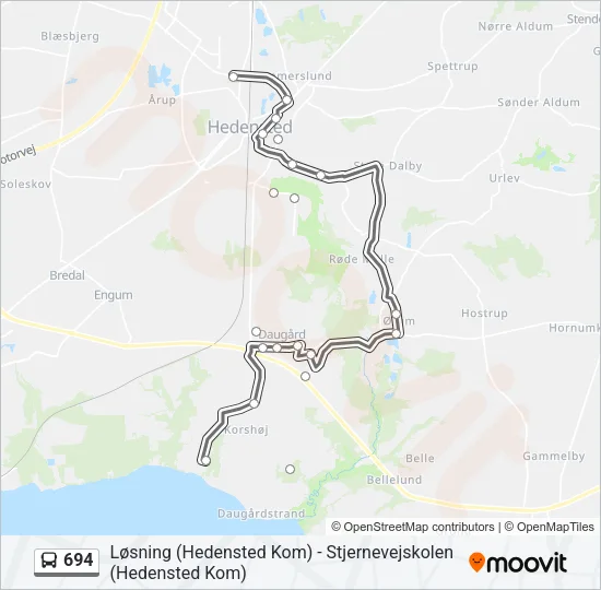 694 Bus Line Map