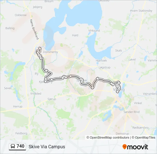 740 Bus Line Map